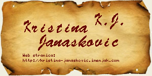 Kristina Janašković vizit kartica